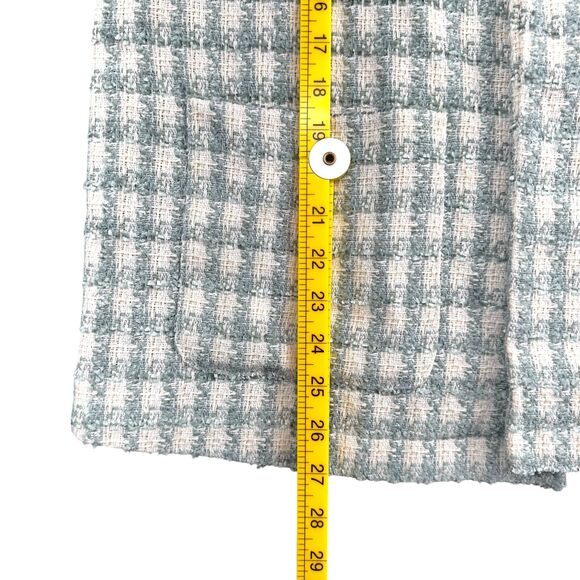BB Dakota Steve Madden Geek Chic Sea Mist Plaid Jacket Blazer Size Large - Picture 10 of 10
